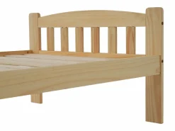 Clearance Cama con cabecero - 90 x 200 cm - madera maciza - somier de láminas - color natural Cama Infantil