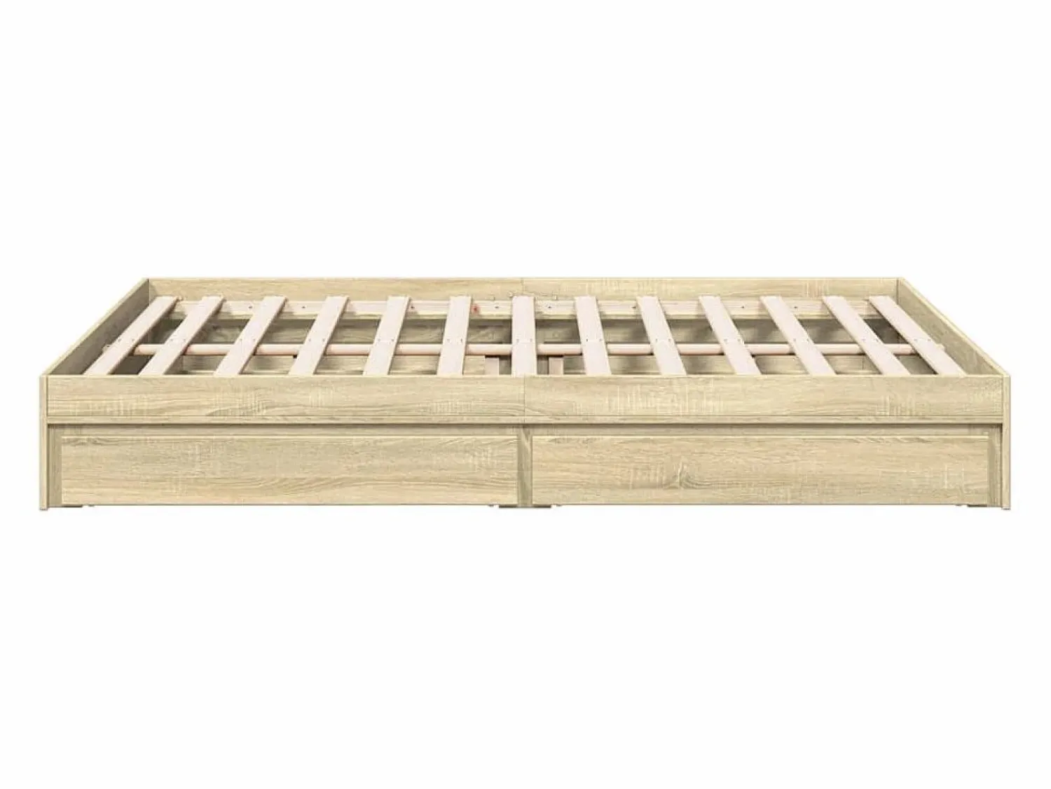 Clearance vidaxl Cama con cajones madera ingeniería roble Sonoma 150x200 cm Color natural claro