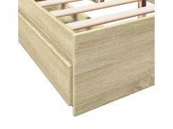Clearance vidaxl Cama con cajones madera ingeniería roble Sonoma 150x200 cm Color natural claro