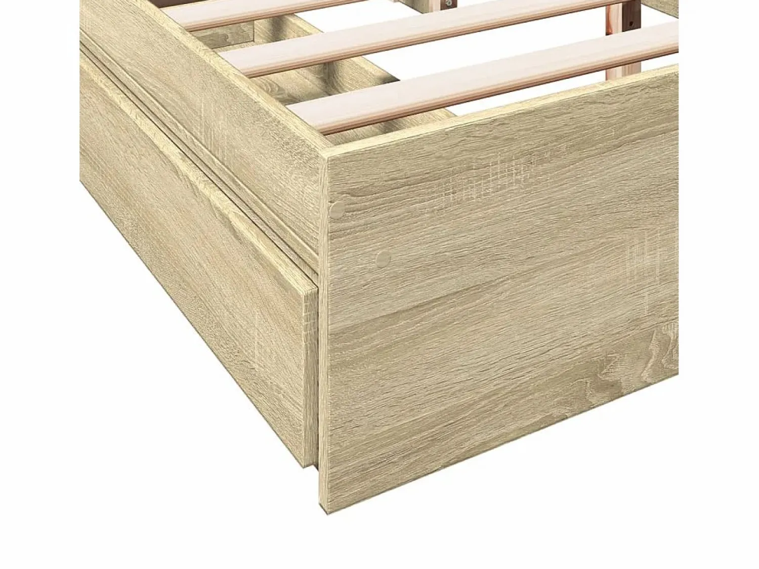 Clearance vidaxl Cama con cajones madera ingeniería roble Sonoma 150x200 cm Color natural claro
