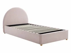 Clearance Cama con canapé 90 x 190 cm de terciopelo de pana color + colchón - LIRIMO Cama Terciopelo|Cama Infantil