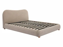 Best Vente-unique Cama con canapé 140 x 190 cm en tela color + colchón - VANARI Topo