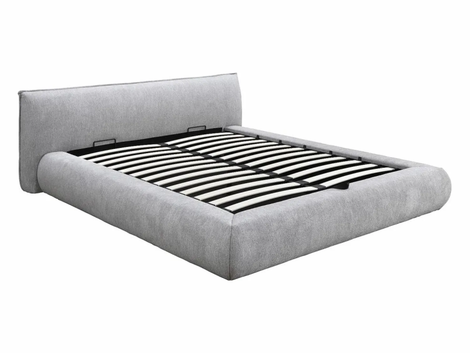 Vente-unique Cama con canapé king size 180 x 200 cm de tela color + colchón - MIRSIO