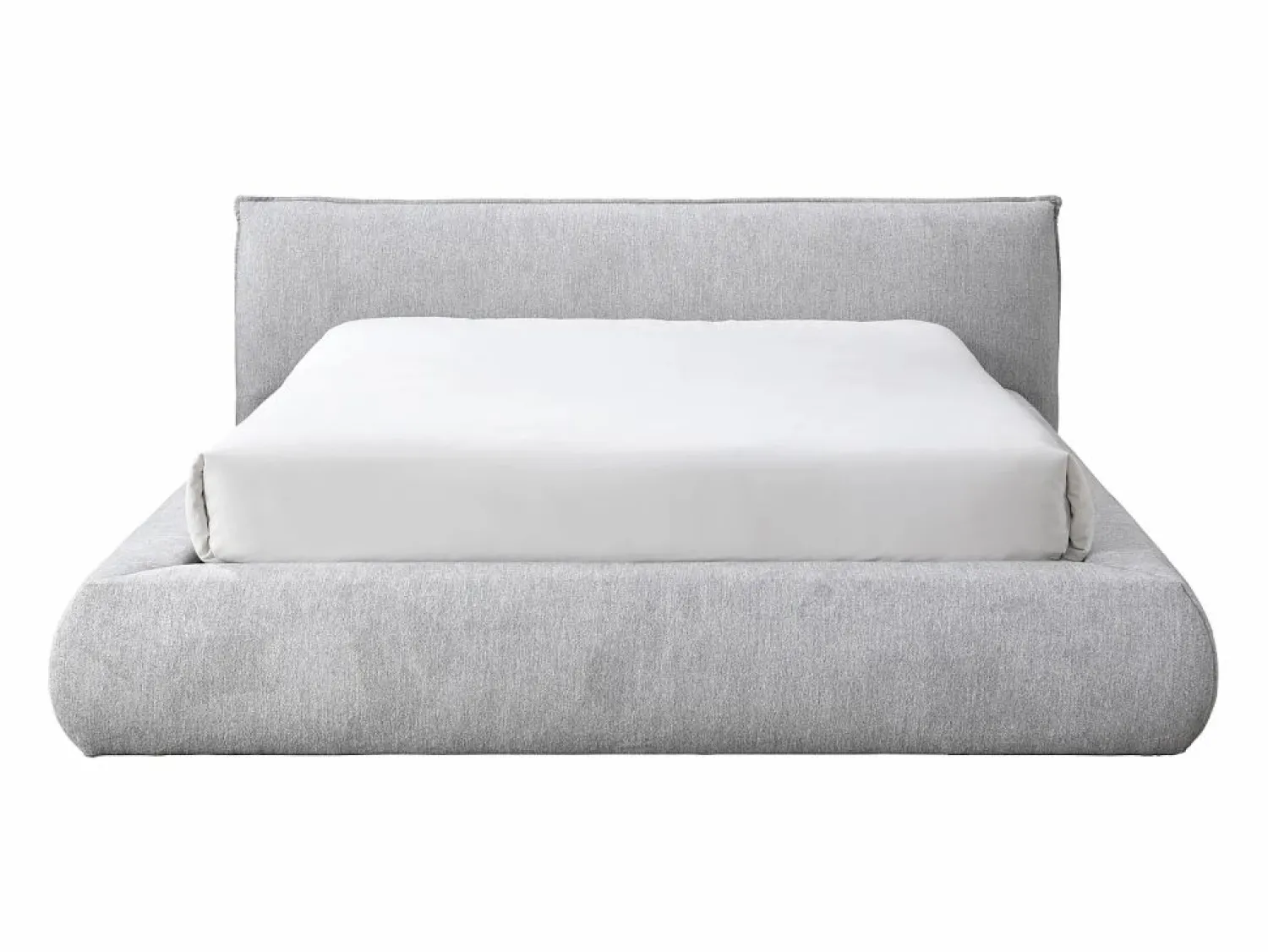 Vente-unique Cama con canapé king size 180 x 200 cm de tela color + colchón - MIRSIO