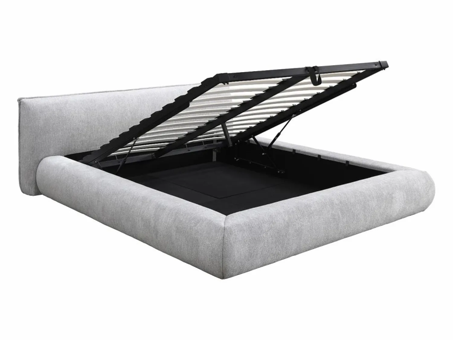 Vente-unique Cama con canapé king size 180 x 200 cm de tela color + colchón - MIRSIO