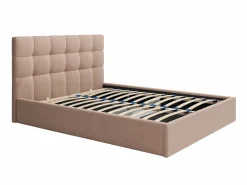 Vente-unique Cama con canapé king size 180 x 200 cm de terciopelo en color - MIRDAL