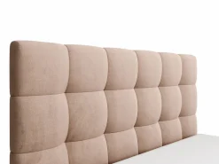 Vente-unique Cama con canapé king size 180 x 200 cm de terciopelo en color - MIRDAL