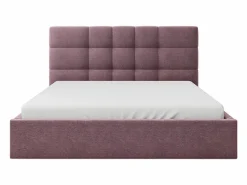 Discount Cama con canapé queen size 160 x 200 cm de tela burdeos - ELIAVA Colección Rouge Passion