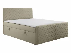 Outlet Cama con canapés abatibles - 160 x 200 - Terciopelo - - MAKANA Cama Continental Boxspring