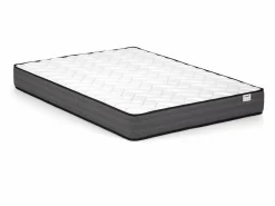 Vente-unique Cama con compartimentos 140 x 190 cm color natural + somier + colchón - LEANDRE