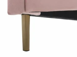New Cama con forma de concha de 140 x 190 cm en terciopelo + colchón - LIVAYA Cama Terciopelo