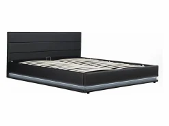 Online Habitat et jardin Cama con LED "Anastasia"- 160 x 200 cm - Negro