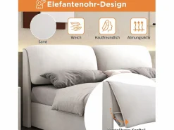 Online Cama contenedor 180 x 200 cm para adulto con 3 cajones - tejido de terciopelo - somier incluido - Cama Terciopelo
