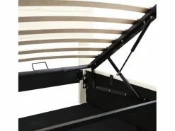 Clearance Cama contenedor tapizada 180x200 cm con iluminación LED - en símil piel - Cama Con Canapé