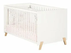 Cama convertible 140x70 - Little Big Bed sobre patas de madera blanca