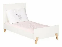 Cama convertible 140x70 - Little Big Bed sobre patas de madera blanca
