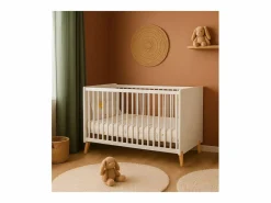 Cama convertible 140x70 - Little Big Bed sobre patas de madera blanca
