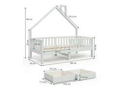Sale Vicco Cama de casa 168x83x155 noemi Blanco