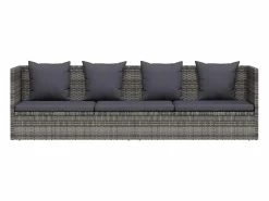 Discount Cama de jardín 200x60 cm ratán sintético Tumbona