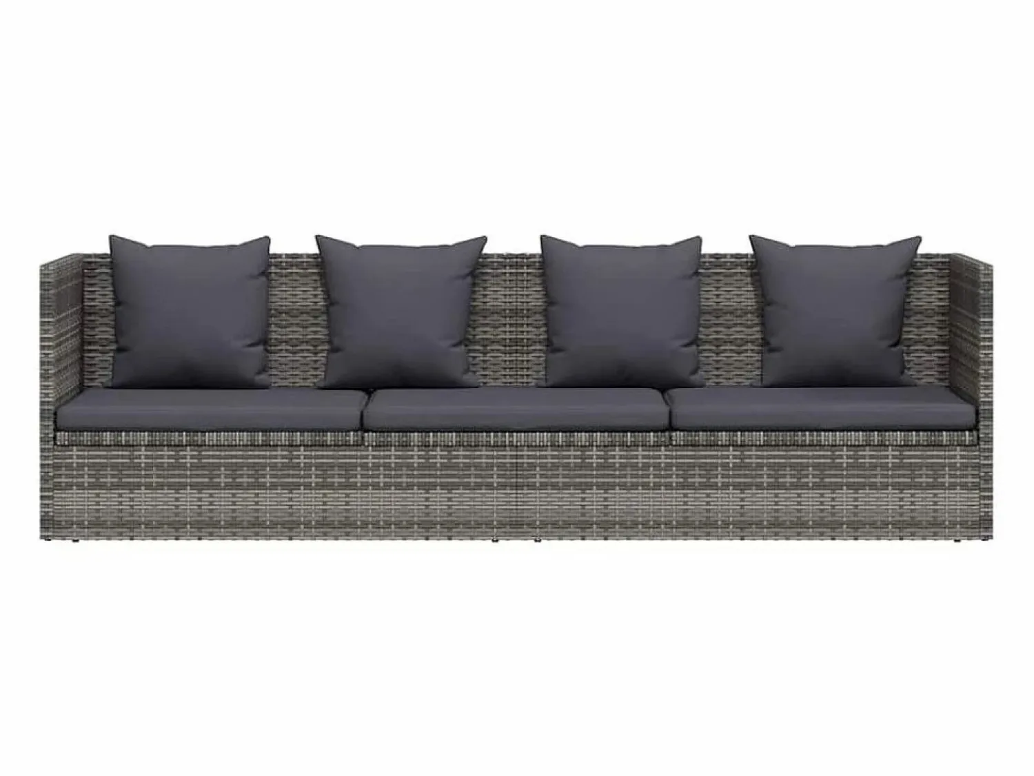 Discount Cama de jardín 200x60 cm ratán sintético Tumbona