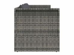 Discount Cama de jardín 200x60 cm ratán sintético Tumbona