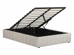 Sale Cama doble de terciopelo "Meribel" con somier - - 160 x 200 cm Somier Con Canapé|Somier - 160X200Cm