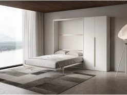 ITAMOBY Cama doble escamoteable vertical Versia 160 con armario derecho 2 puertas