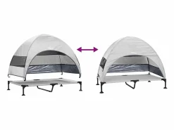 Best Clicnbuy Cama Elevada para Perros Manual Gris plata 127 x 81 x 108 cm Plateado