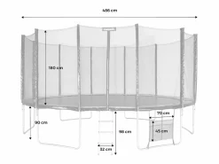 New Cama elástica con pack de accesorios, 490cm Cama Elástica