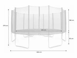 Outlet Cama elástica con pack de accesorios, 490cm gris Cama Elástica