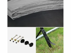 Sale Sweeek Cama elástica con pack de accesorios, 250cm Gris