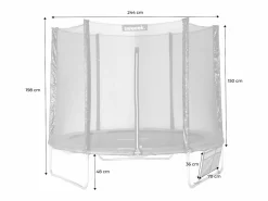 Sale Sweeek Cama elástica con pack de accesorios, 250cm Gris