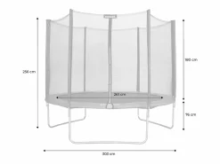 Sweeek Cama elástica con pack de accesorios, 305cm