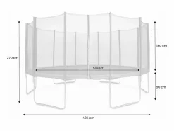 Online Sweeek Cama elástica con protección red de 490cm Gris