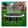 Habitat et jardin Cama elástica con red interior y aro de baloncesto "jumper" Ø4,25 m - Gris