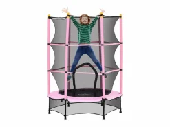 Hot Cama elástica Jump entrada con cremallera y red de seguridad Ø140x190 cm Cama Elástica