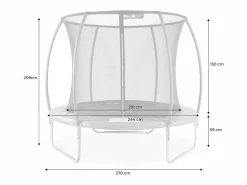 Online Cama elástica red interior con pack de accesorios, 250cm Cama Elástica