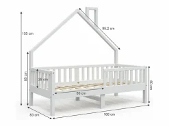 Discount Cama en forma de casa 168x83x155 noemi Cama Montessori