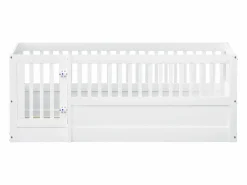 Hauss Spole Cama infantil blanca tipo cabina de 140x200cm con estructura de cama y puerta pequeña (sin colchón ni estructura de cama)