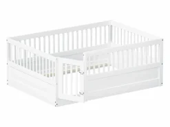 Hauss Spole Cama infantil blanca tipo cabina de 140x200cm con estructura de cama y puerta pequeña (sin colchón ni estructura de cama)