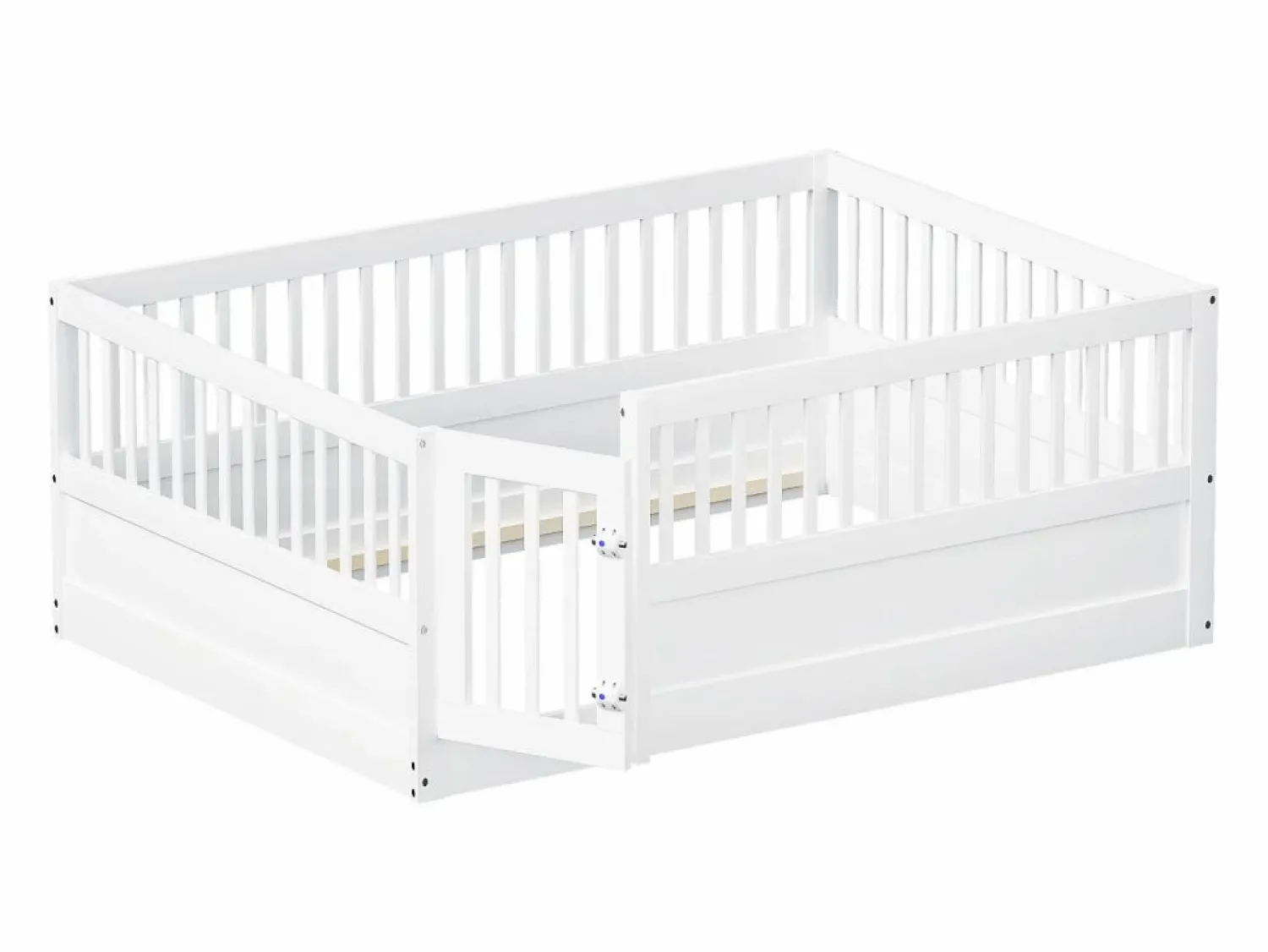 Hauss Spole Cama infantil blanca tipo cabina de 140x200cm con estructura de cama y puerta pequeña (sin colchón ni estructura de cama)