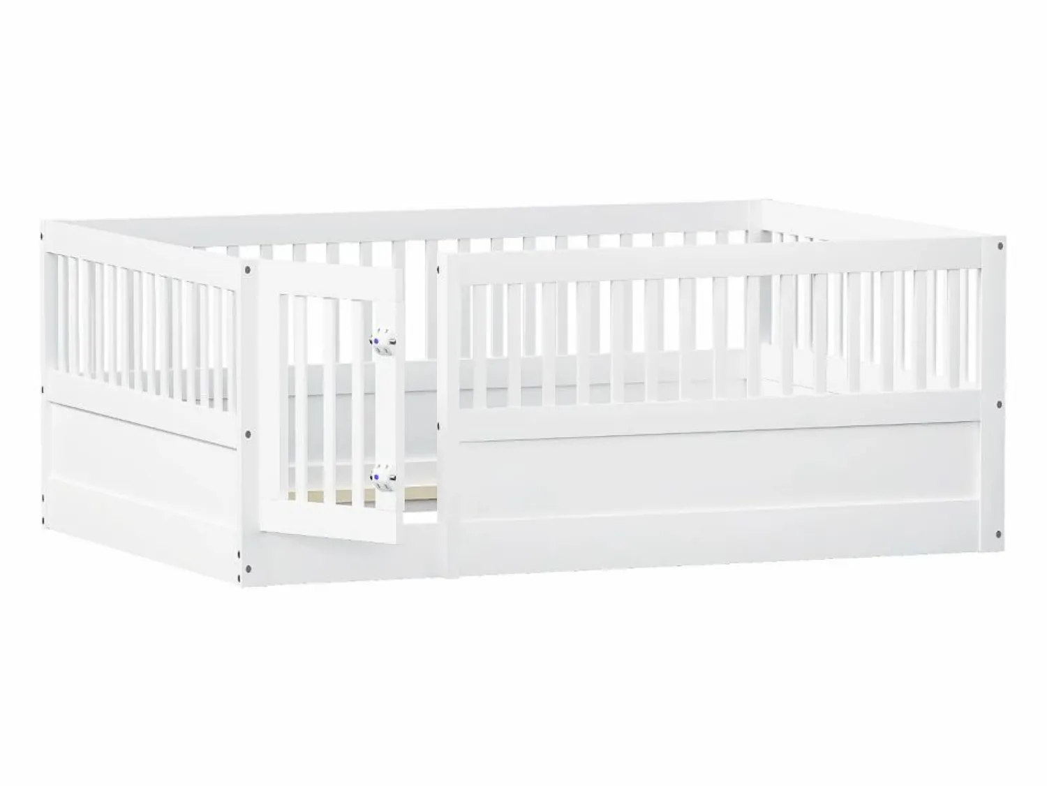 Hauss Spole Cama infantil blanca tipo cabina de 140x200cm con estructura de cama y puerta pequeña (sin colchón ni estructura de cama)