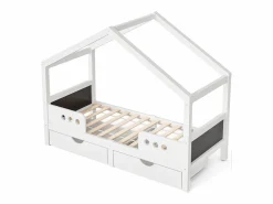 Clearance Cama infantil cabina 90x200cm con 2 cajones y pizarra - Cama Montessori