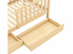 Sale Cama infantil cabina 90x200cm con protección anticaídas - 2 cajones y balda de almacenaje - madera - natural (sin colchón) Color natural claro