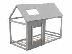 Cama infantil cabina 90x200cm con base, techo y ventana, madera, (sin colchón) Cama Montessori