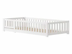 Cama infantil cabina 90x200cm, con somier, cama plana, cama infantil, barrera anticaídas, pino macizo,