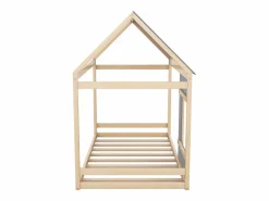 Online Cama infantil cabina 90x200cm con base - techo y ventana - madera - natural claro (sin colchón) Cama Montessori