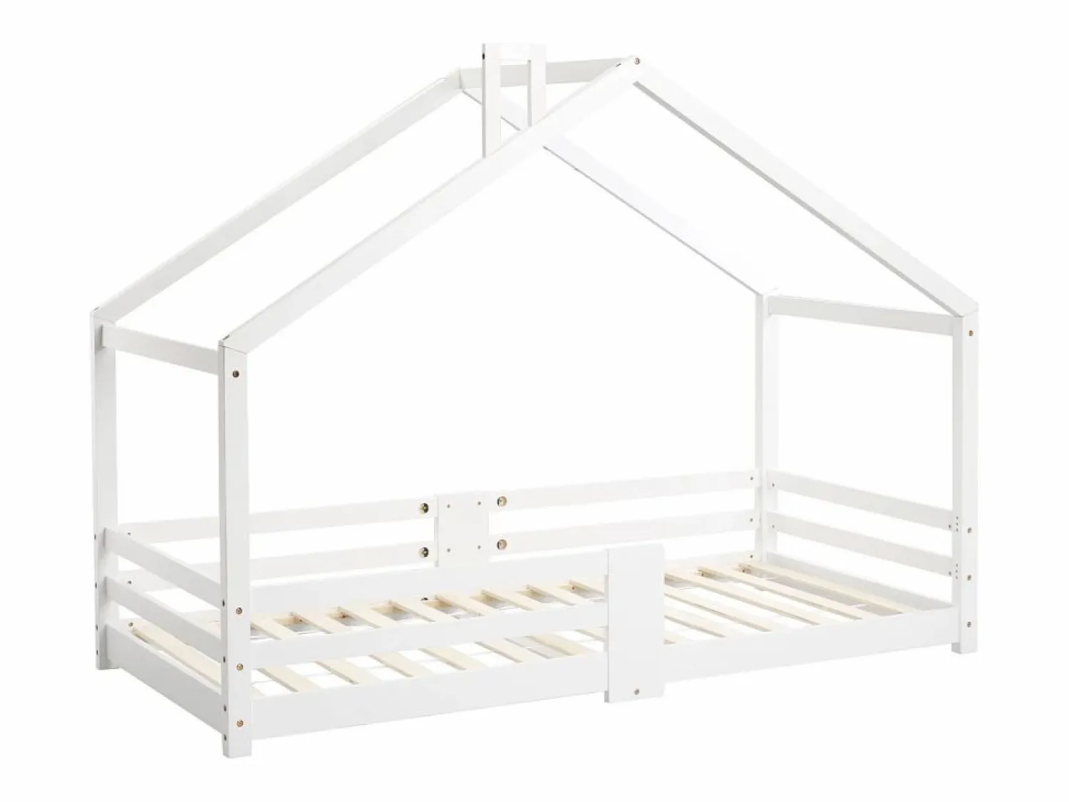 Hauss Spole Cama infantil casita 90x200 cm con chimenea - Somier robusto de pino - (sin colchón)