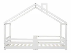 Hauss Spole Cama infantil casita 90x200 cm con chimenea - Somier robusto de pino - (sin colchón)