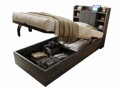 Hot Cama infantil con almacenaje - 90 x 200 cm - cabecero con almacenaje - con USB + Tipo C - MDF - Cama Con Canapé|Cama Con Almacenaje